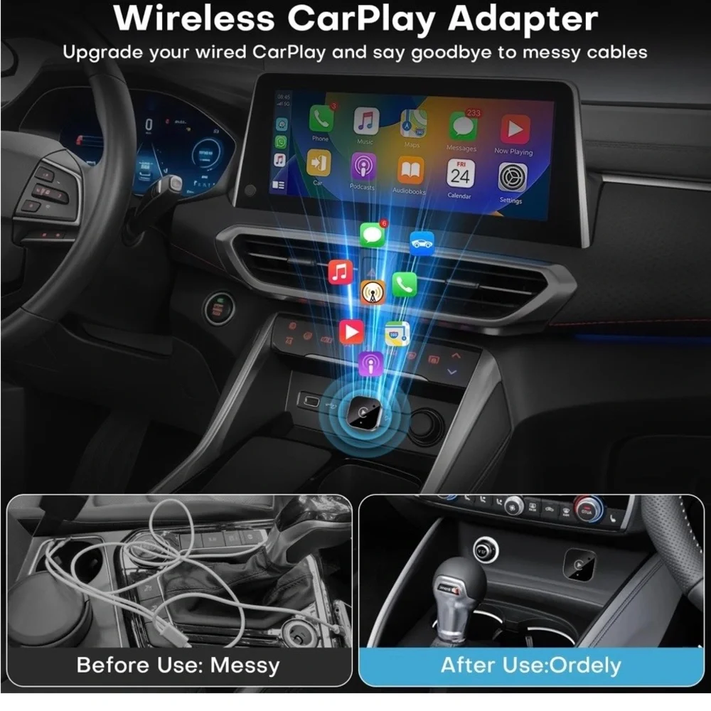 Wireless CarPlay Adapter - Black